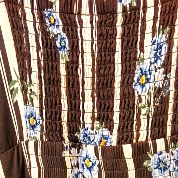 NWOT TORRID Plus Size Striped Floral Challis Culotte Summer Jumpsuit. - Picture 10 of 14